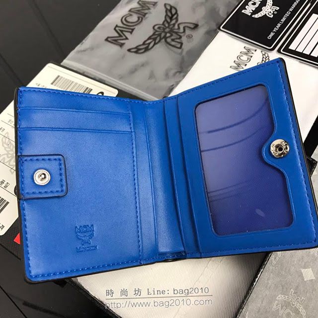 MCM錢包 原單 8014 兔子款兩折錢包 3D絲印圖案 MCM女短錢包 MCM零錢包  mdmc1338
